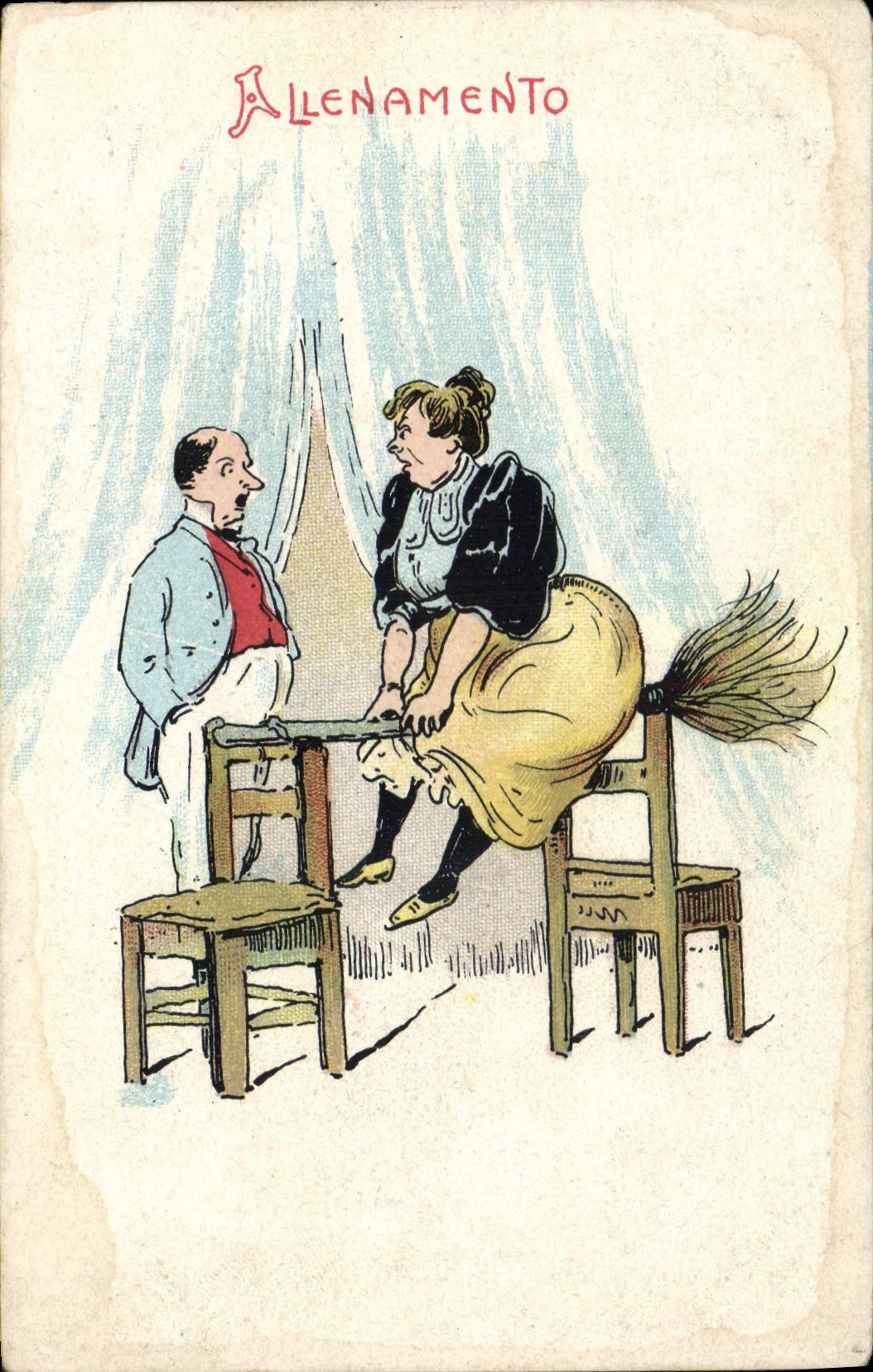 CPA Fantaisie Illustrateur Allenamento 