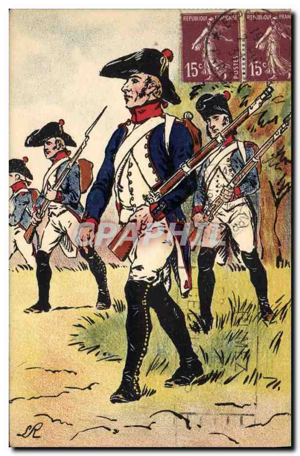 CPA Fantaisie Illustrateur Armee Francaise 1er Empire Infanterie de ligne en Tirailleurs a Iena 1806 