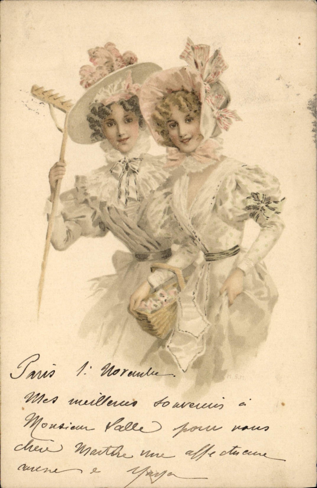 CPA Fantaisie Illustrateur Femmes 