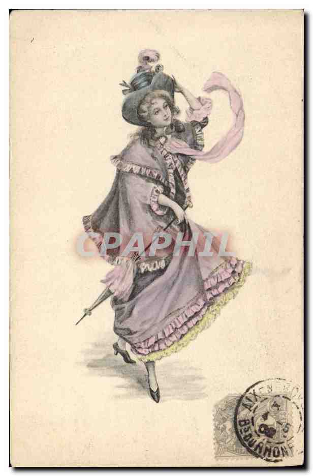CPA Fantaisie Illustrateur Femme 