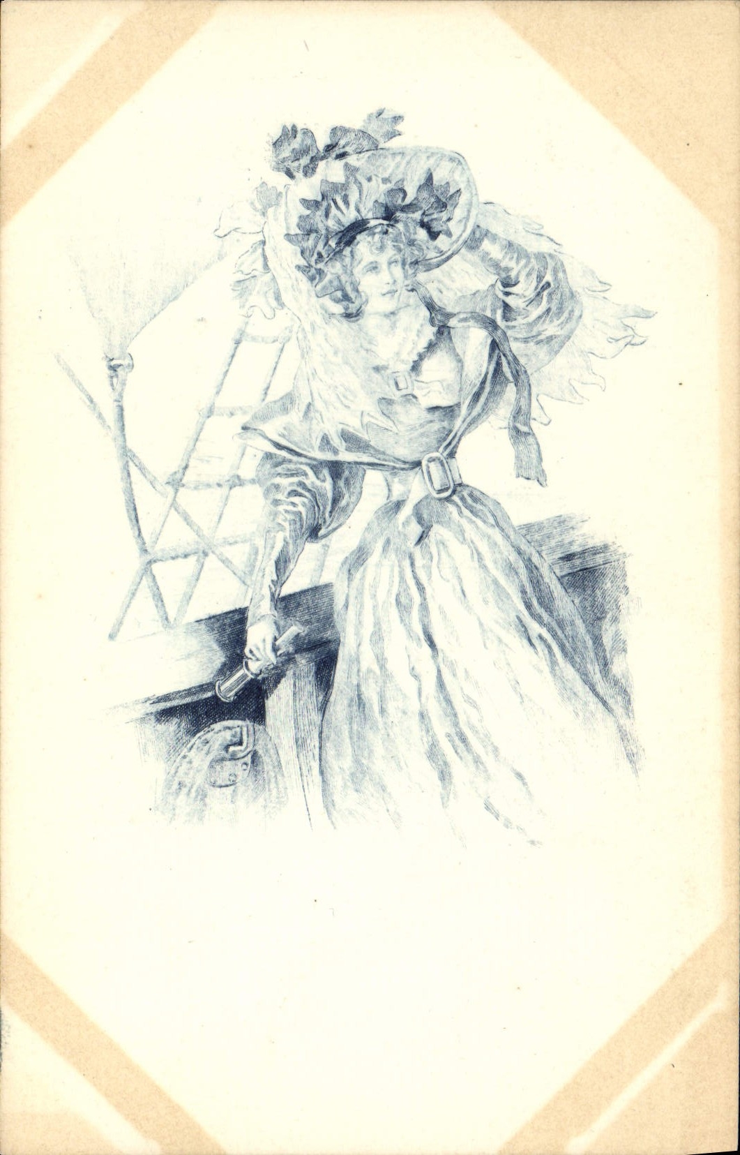 CPA Fantaisie Illustrateur Femme 