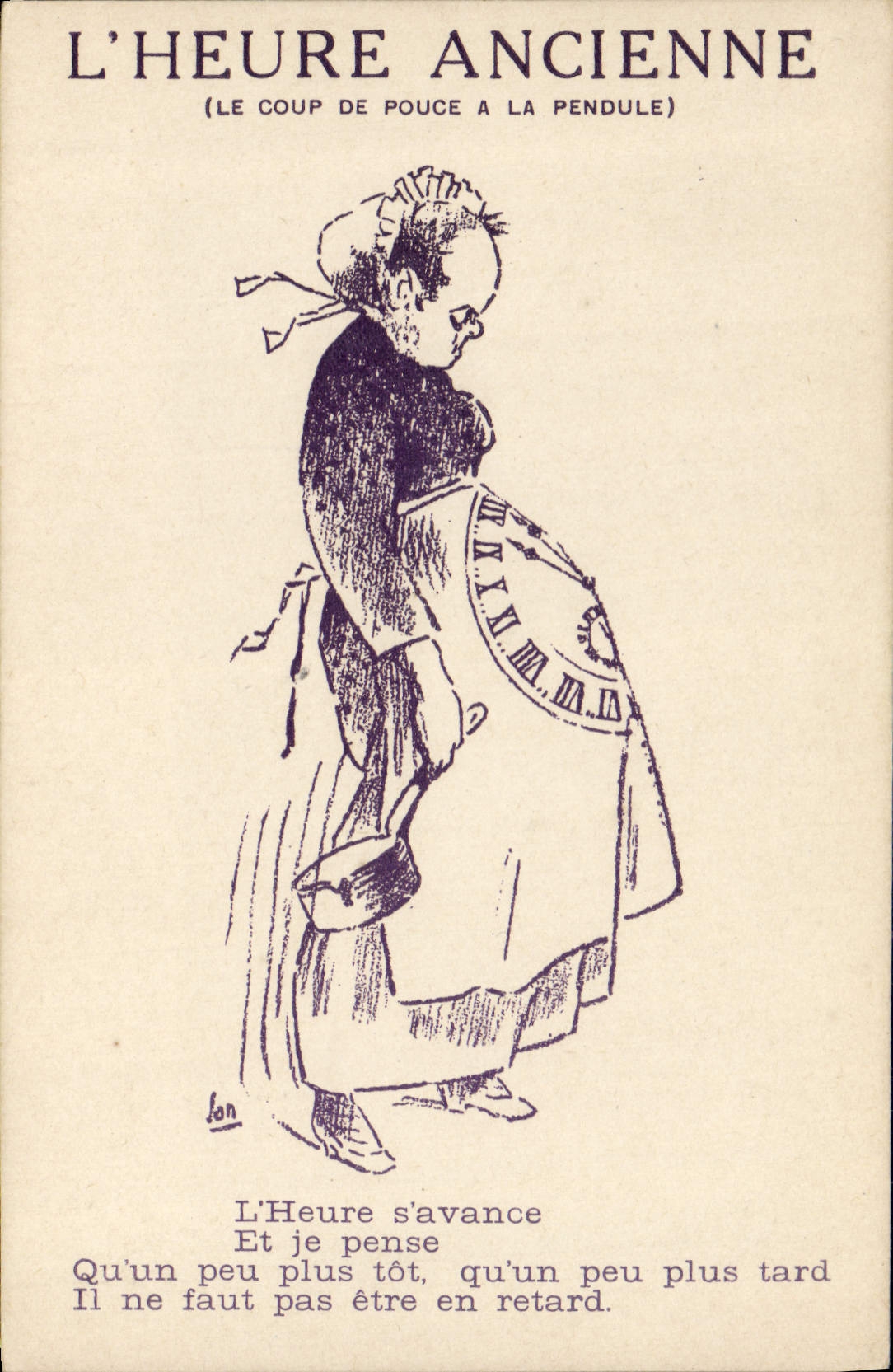 L'Heure Ancienne — (Le coup de pouce à la pendule) — éditeur RC, n° III