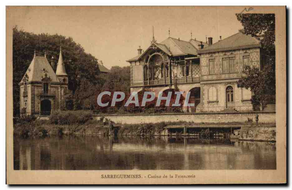 CPA Casino de la faiencerie Sarreguemines