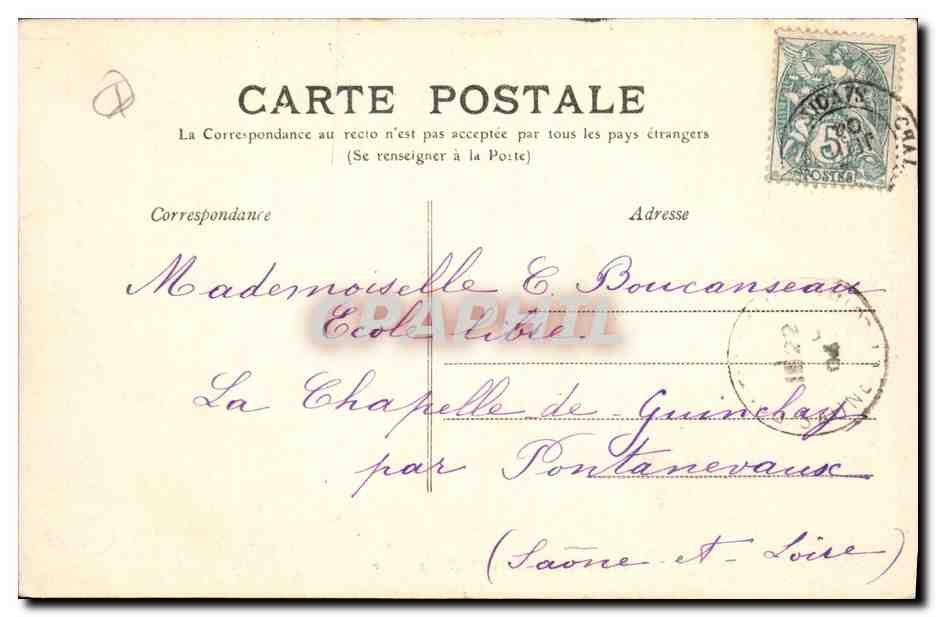 CPA Casino Challes les Eaux — Rückseite