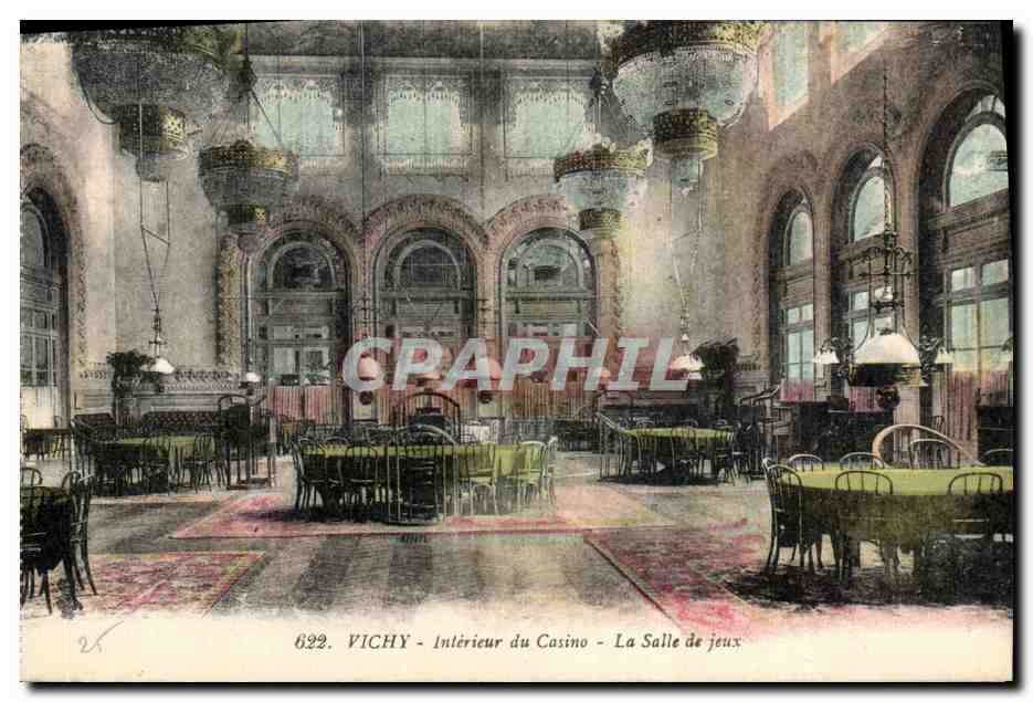 CPA Interieur du Casino Vichy La salle de jeux