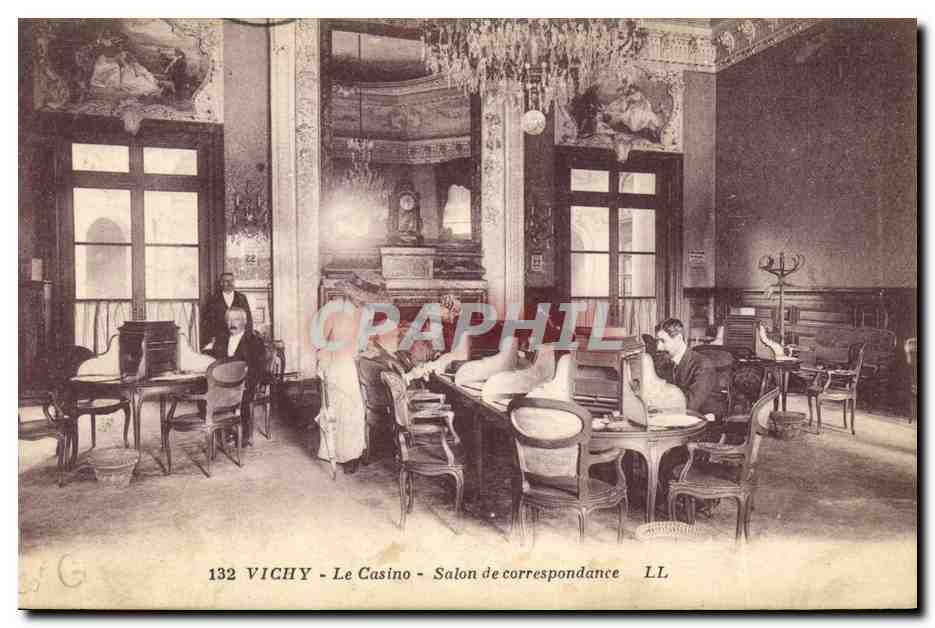 CPA Casino Vichy Salon de correspondance