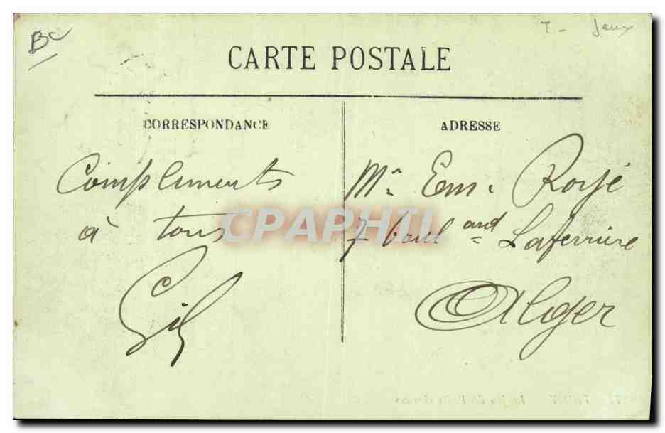 CPA Casino Vichy Le jeu des Petits Chevaux TOP — Rückseite