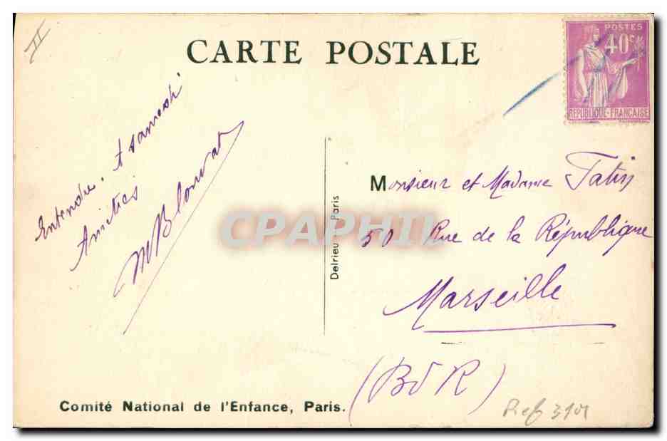 CPA Fantaisie Illustrateur Enfants Beatrice Mallet A qui le tour Chien  — Verso