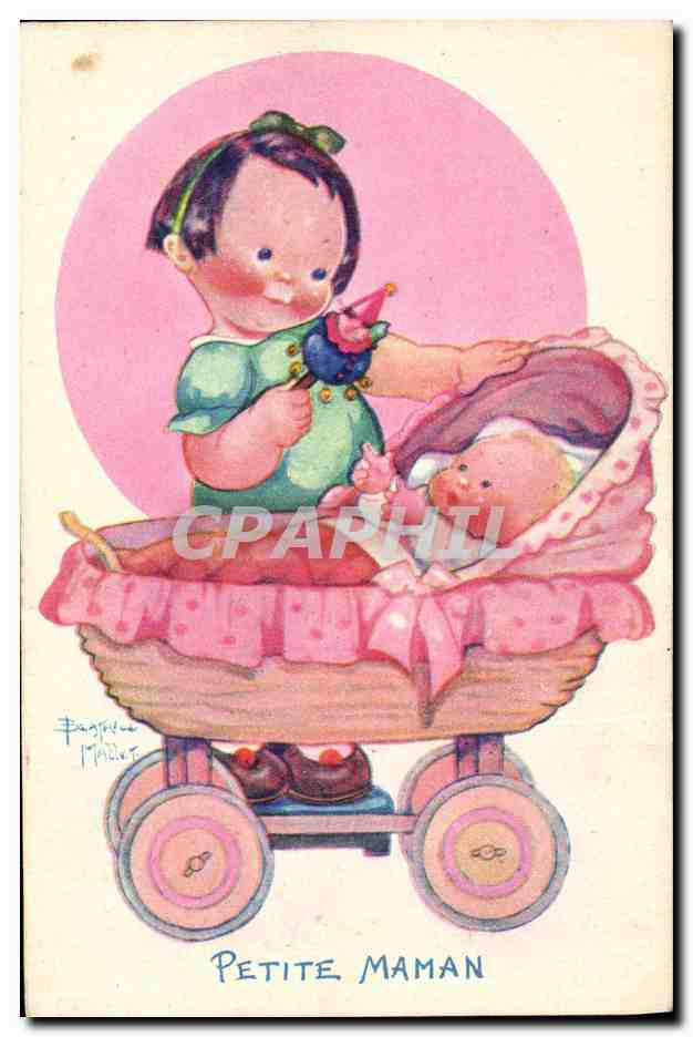 CPA Fantaisie Illustrateur Enfants Beatrice Mallet Petite maman 