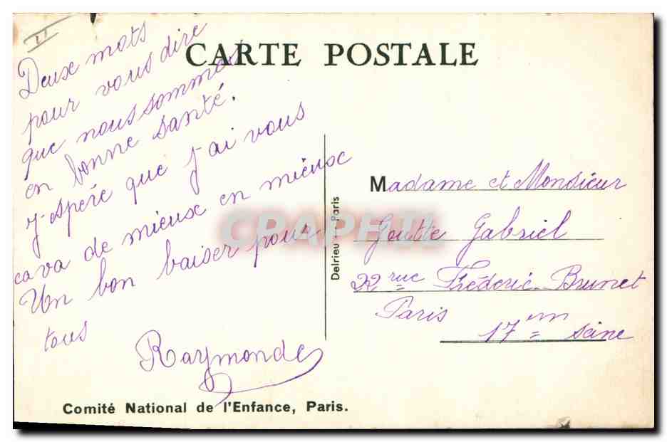 CPA Fantaisie Illustrateur Enfants Beatrice Mallet Grandes vacances  — Rückseite