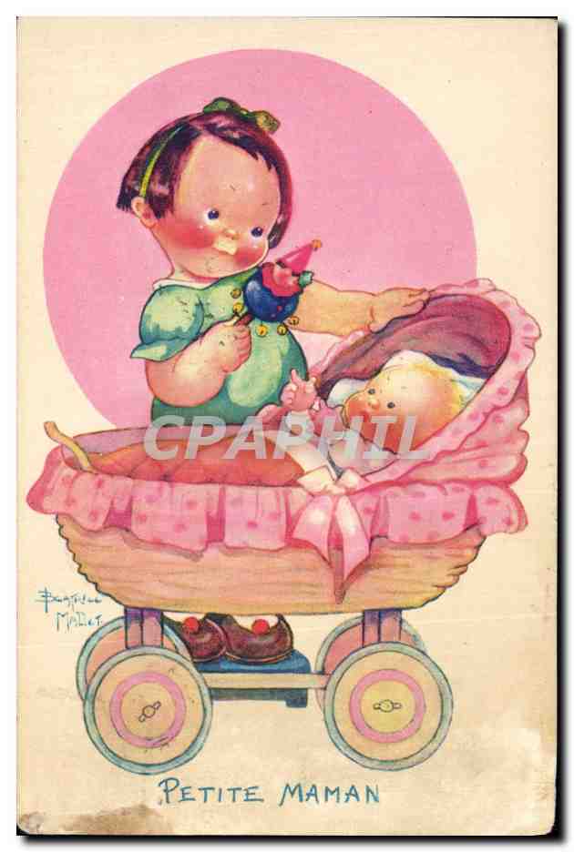 CPA Fantaisie Illustrateur Enfants Beatrice Mallet Petite maman 