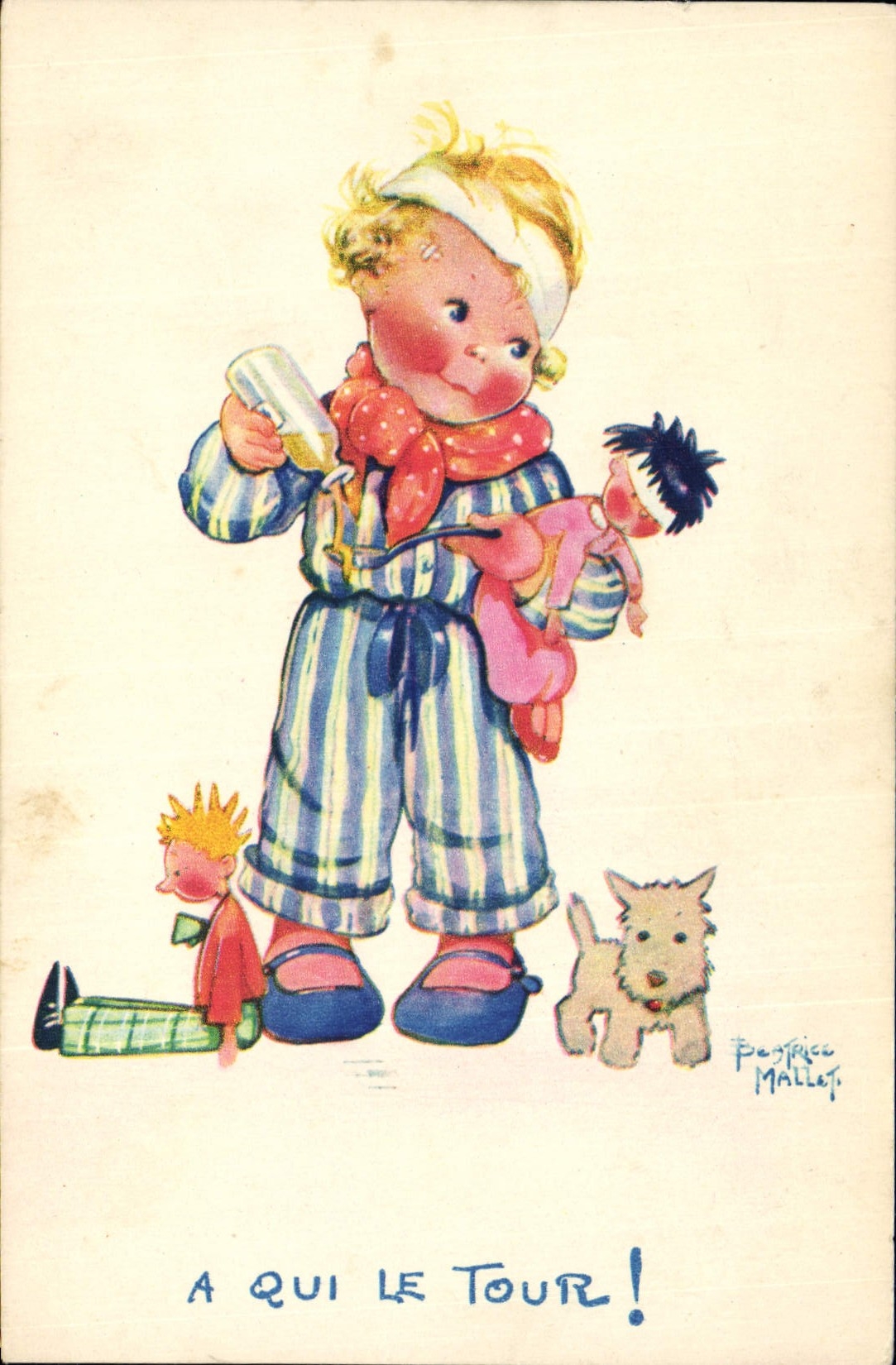 Enfant avec jouets — A QUI LE TOUR ! — Peatrice Mallet