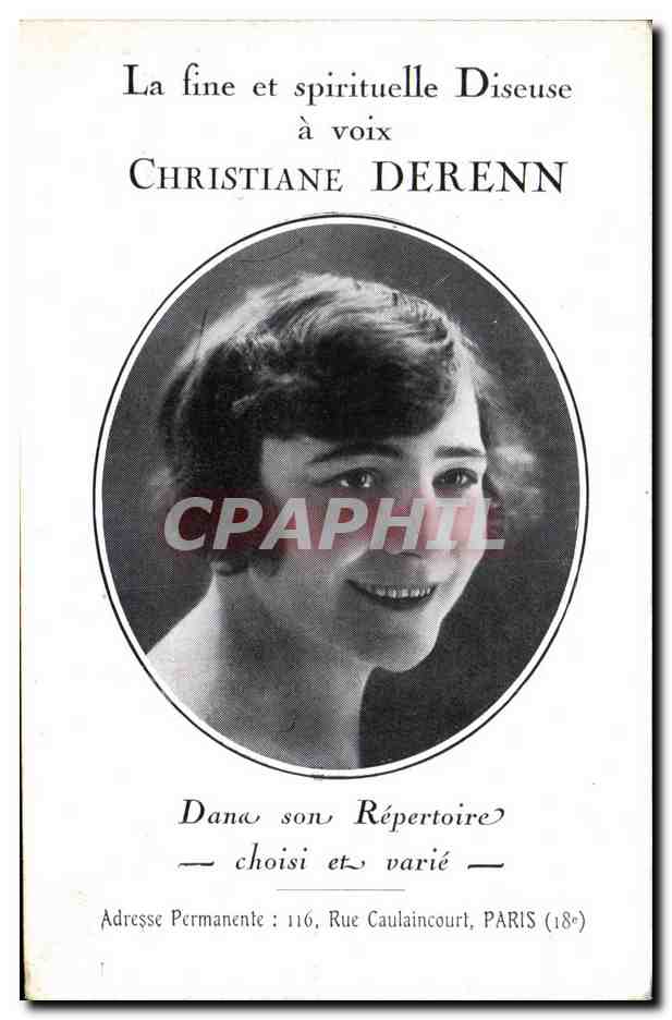 CPA Christiane Derenn Rue Caulaincourt Paris 