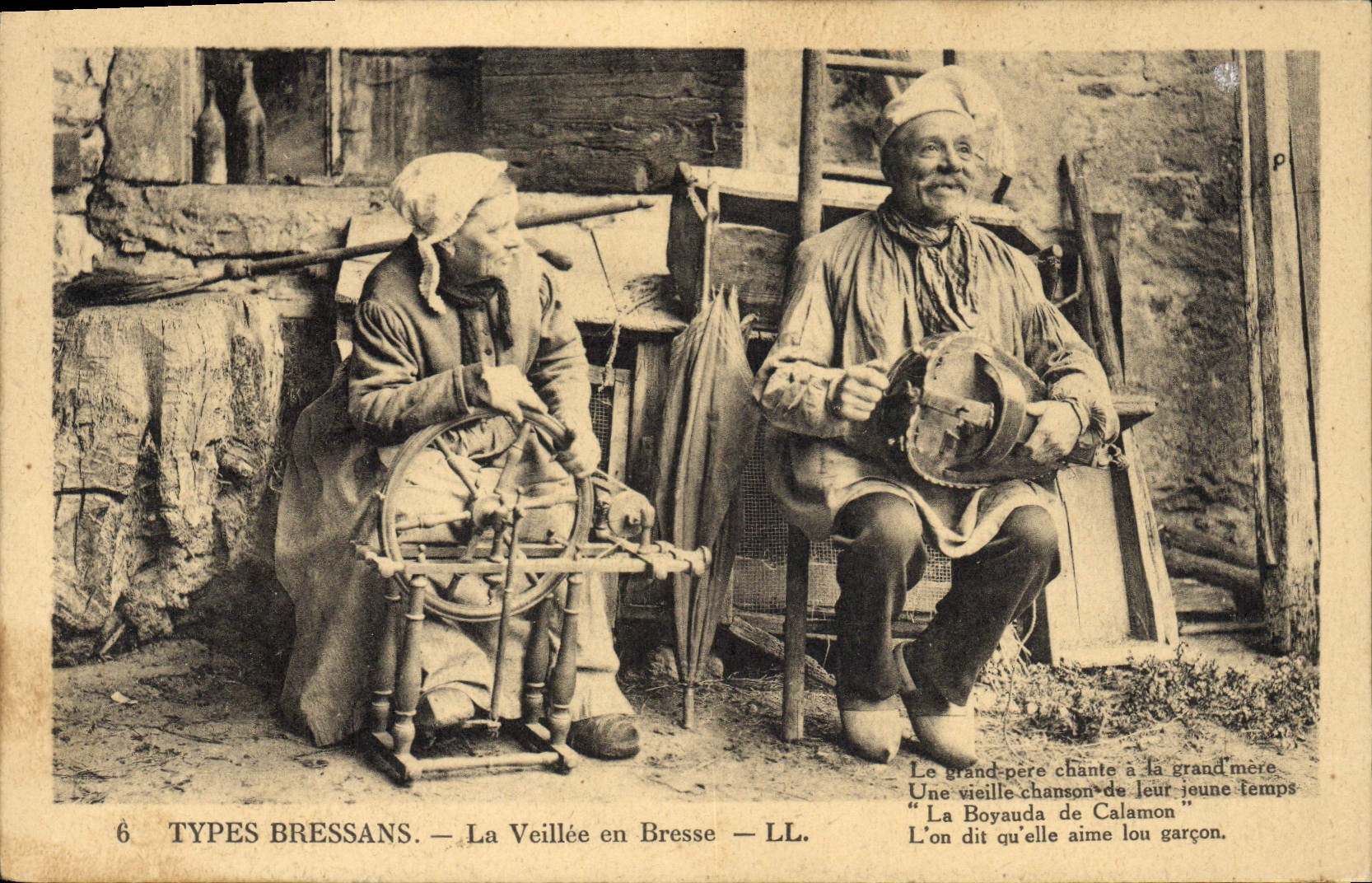 Types Bressans — La Veillée en Bresse — LL. — N°6