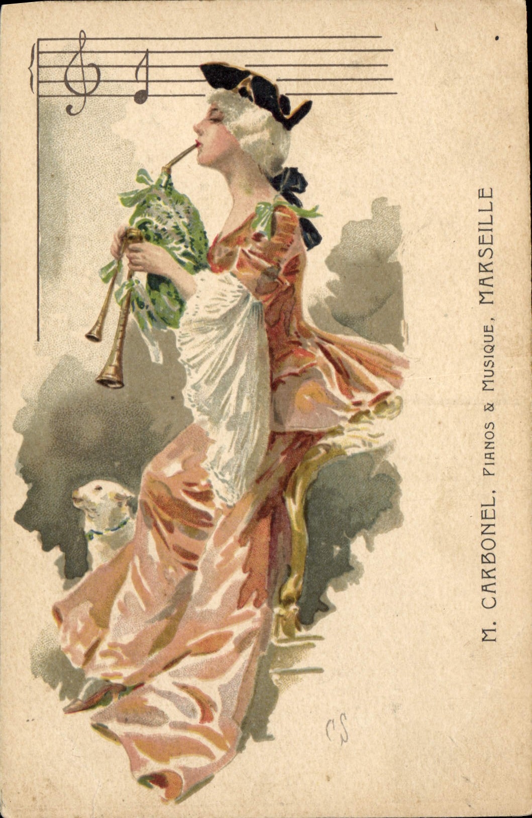CPA Folklore Carbonel Pianos et musique Marseille