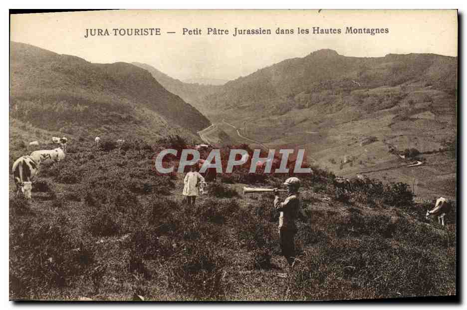 Petit Pâtre Jurassien dans les Hautes Montagnes — JURA TOURISTE — éditeur impr. Bourgoin Frères, Chalon-sur-Saône