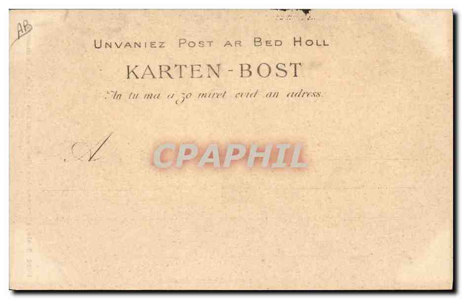 CPA Folklore Binious Bretagne — Verso