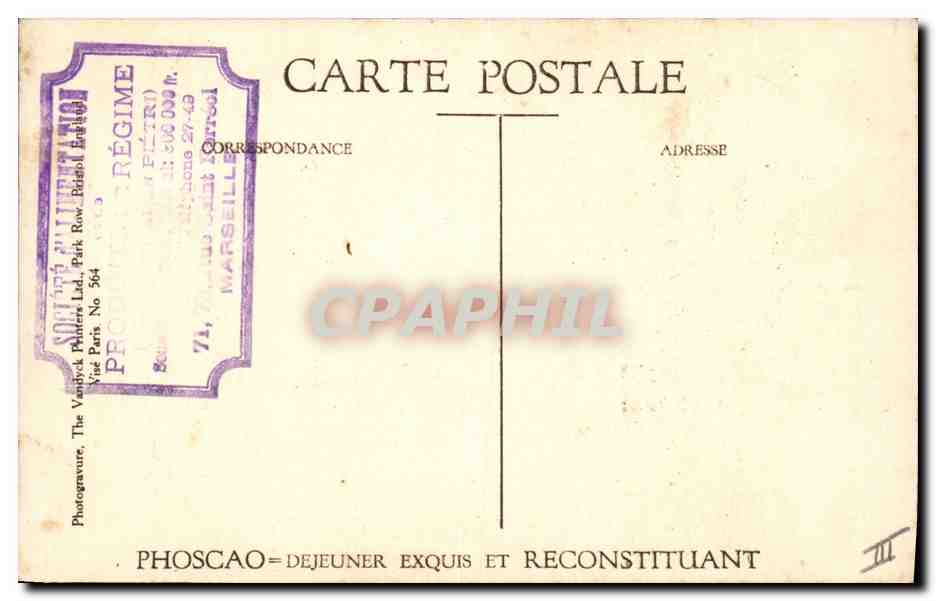 Général Foch — Les Vainqueurs de la Marne — Édition Phoscao — Verso