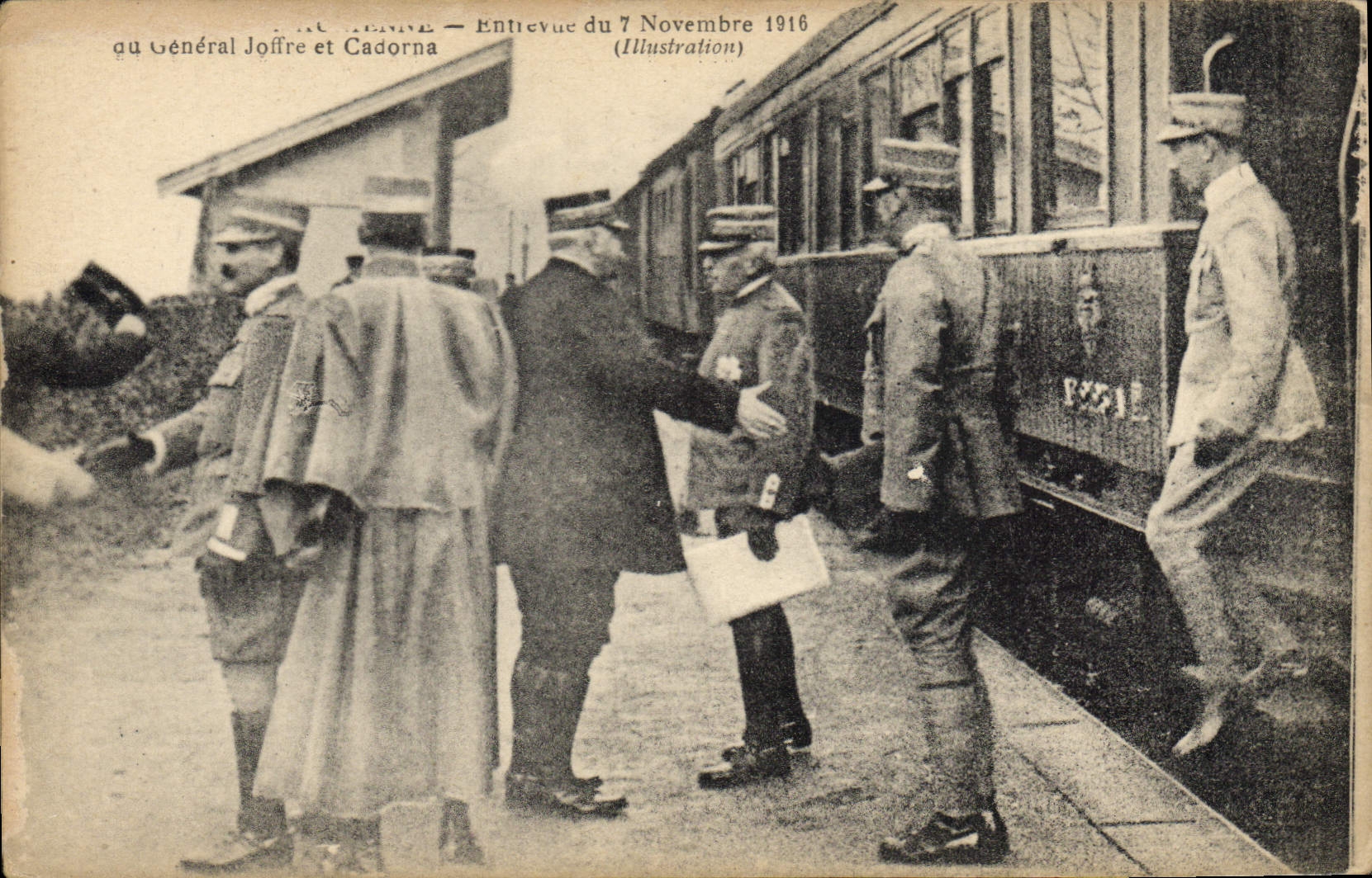 Meeting between General Joffre and Cadorna — Armentières — 7 November 1916 — (Illustration)