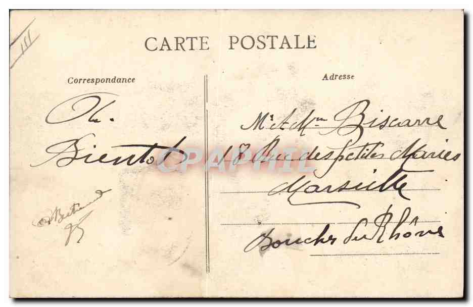 CPA Militaria Grands Manoeuvres du sud Ouest Zeppelin Dirigeable Gallieni Marion  — Verso