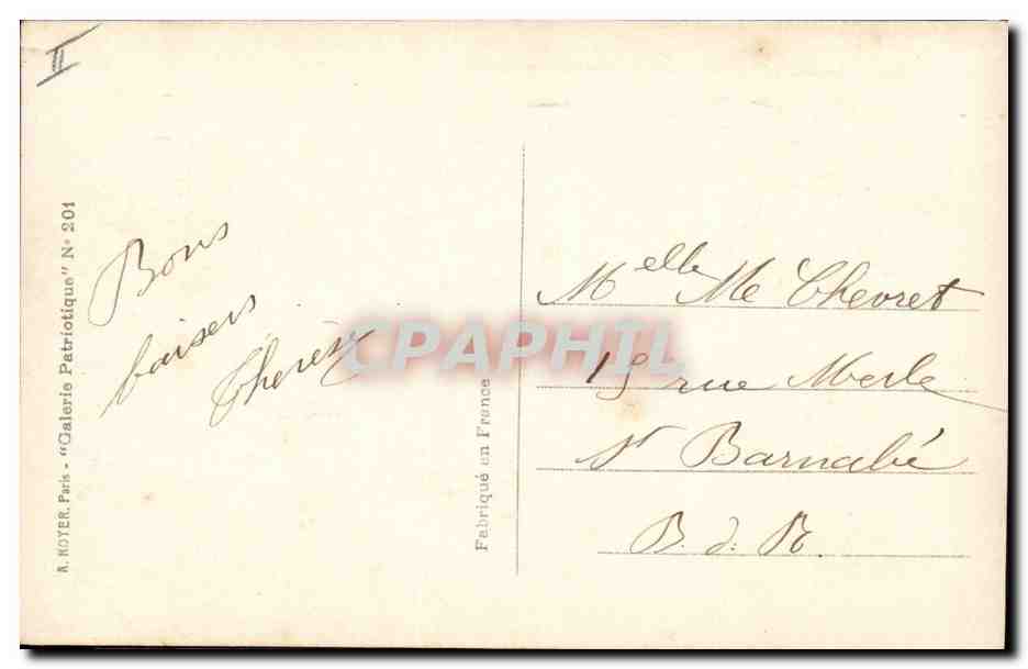 CPA Militaria Au general Joffre Poupee  — Rückseite