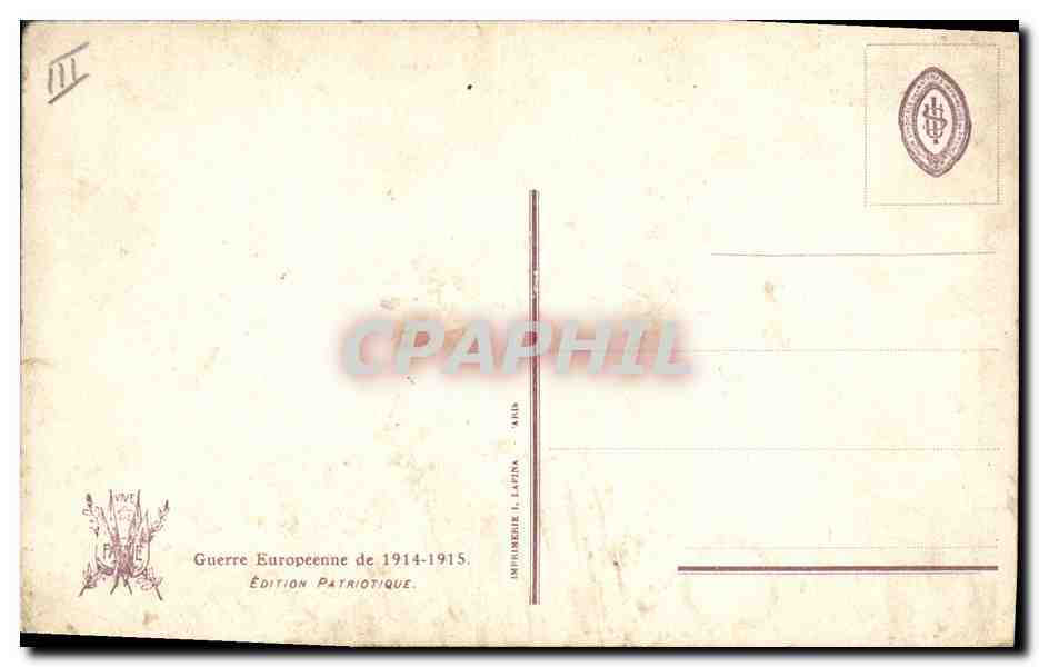 CPA Militaria Notre Joffre  — Rückseite
