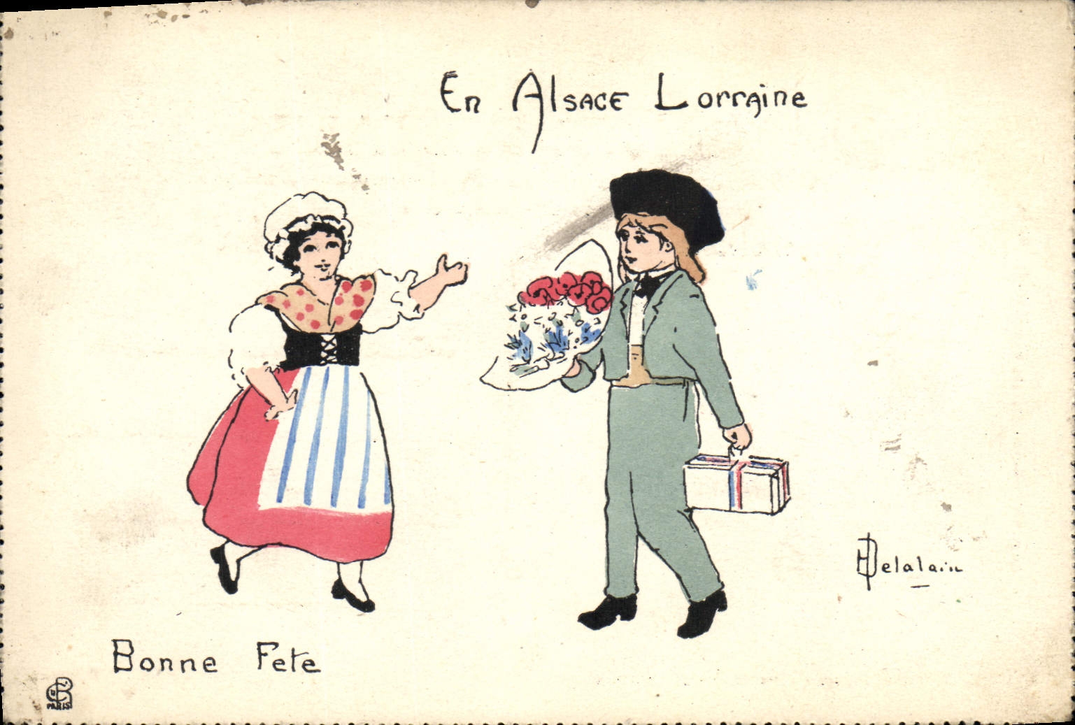 CPA Militaria En Alsace Lorraine Enfants