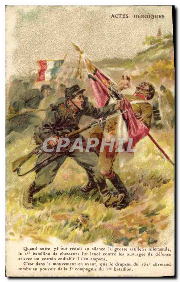 CPA Militaria Actes heroiques