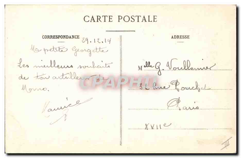 CPA Militaria L'annee nouvelle apporte la victoire a nos soldats 1915 — Rückseite