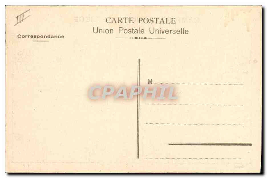 CPA Militaria Camp retranche de Liege  — Rückseite