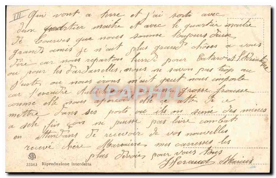 CPA Militaria La chevalerie francaise sous le feu des Allemands a Charleroi — Rückseite