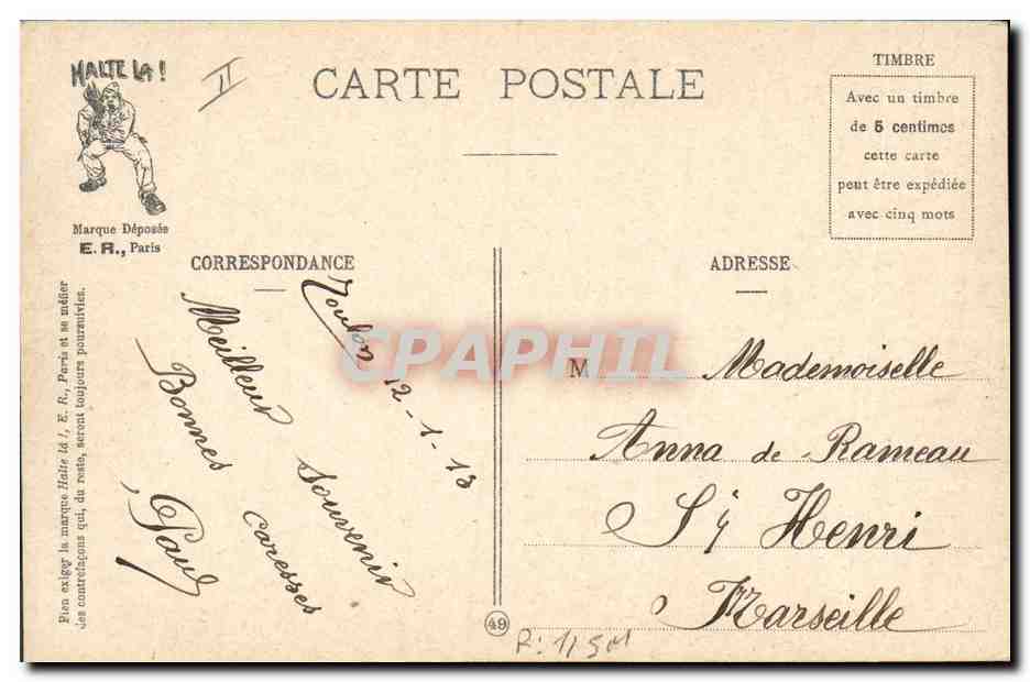 CPA Militaria L'aero de la classe Avion Aviation — Rückseite