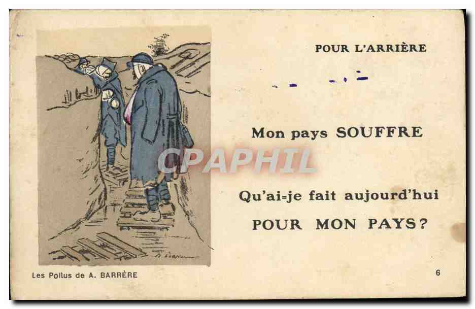 CPA Militaria Les poilus de Barrere 