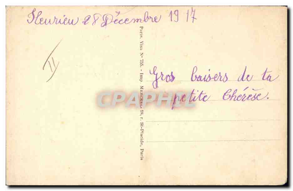 CPA Militaria Lettre a l'absent  — Rückseite