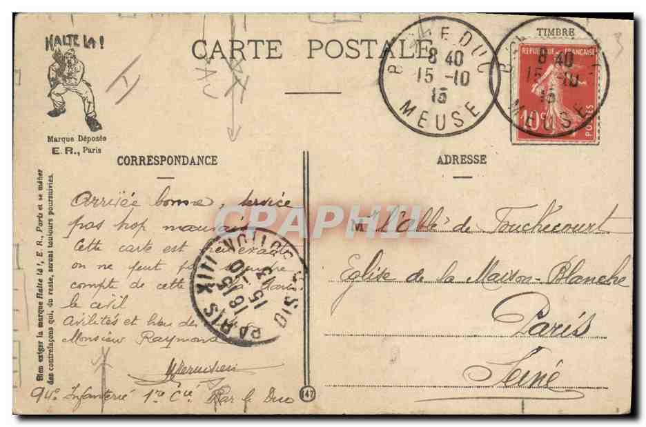 CPA Militaria Les commandements du soldat — Rückseite