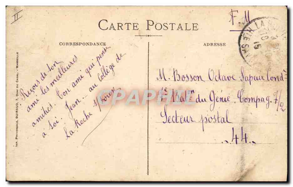 CPA Militaria VAs y mon gars ! — Rückseite