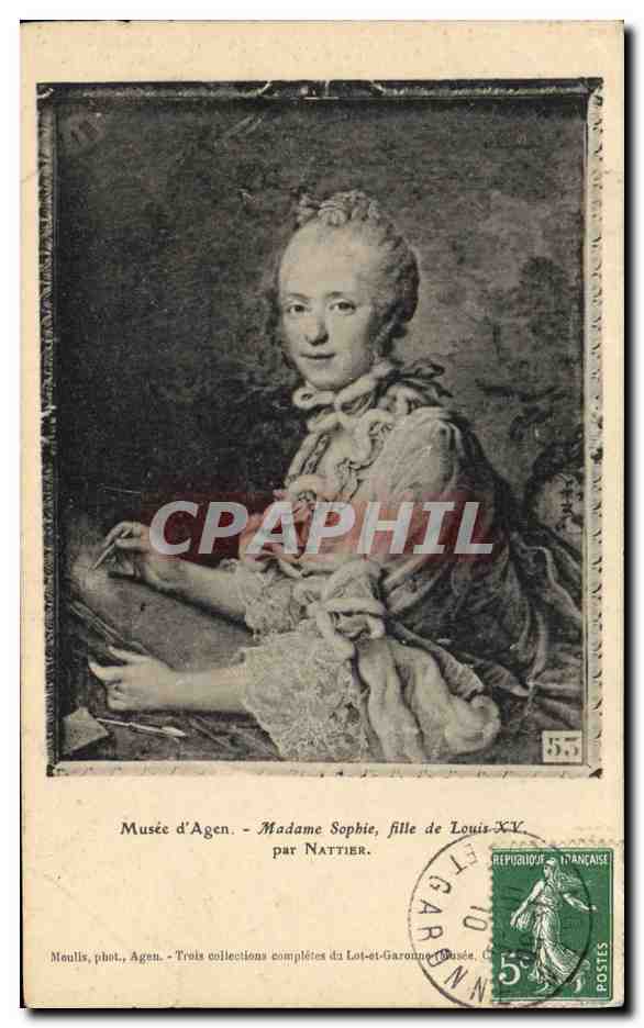 CPA Musee d'Angers Madame Sophie fille de louis XV par Nattier 