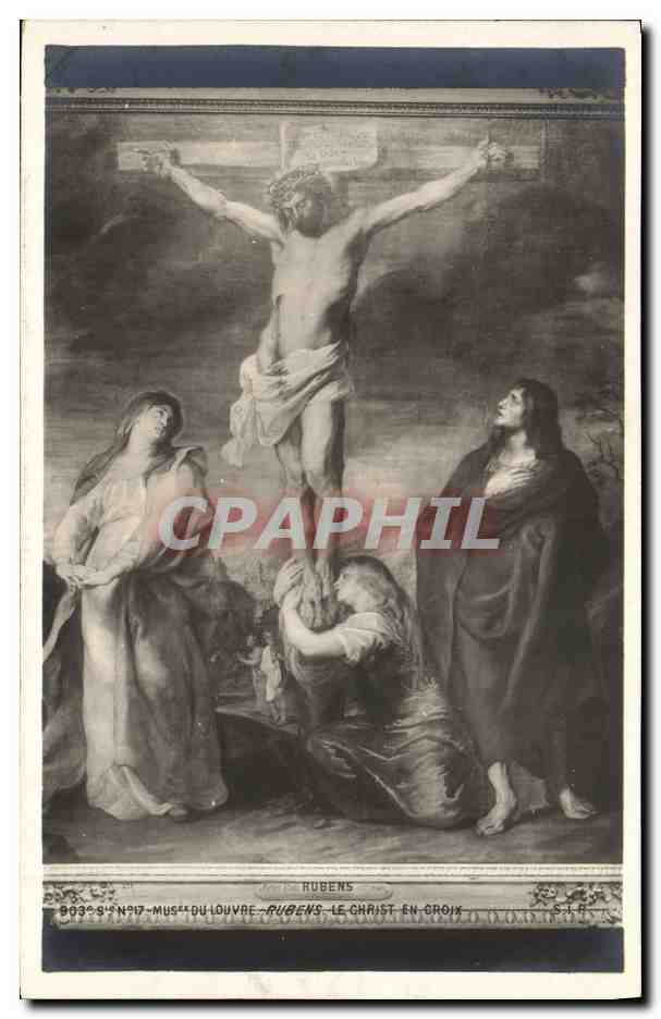 CPA Rubens Musee du Louvre Le Christ en Croix 