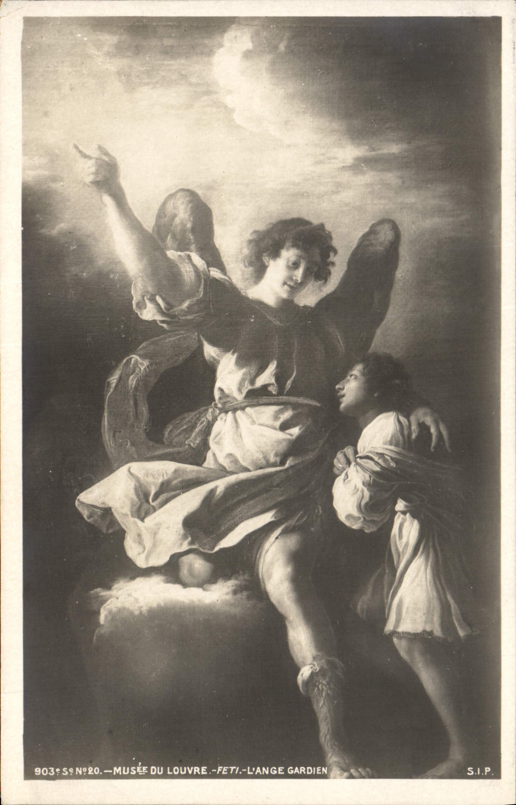 L'Ange Gardien — Peinture de Pietro da Cortona — Musée du Louvre — S.I.P. N°20