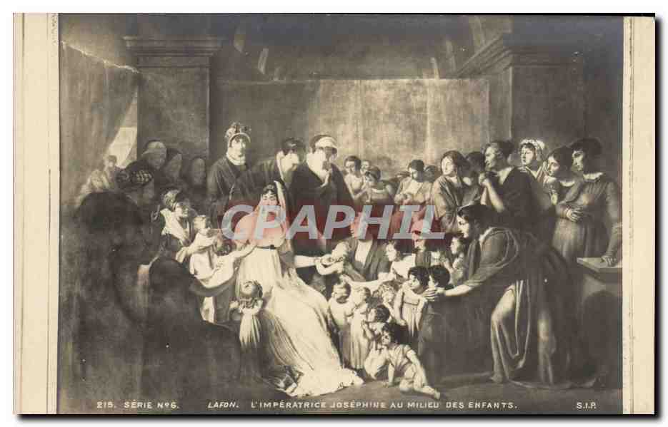 CPA Lafon l'imperatrice Josephine au milieu des enfants 