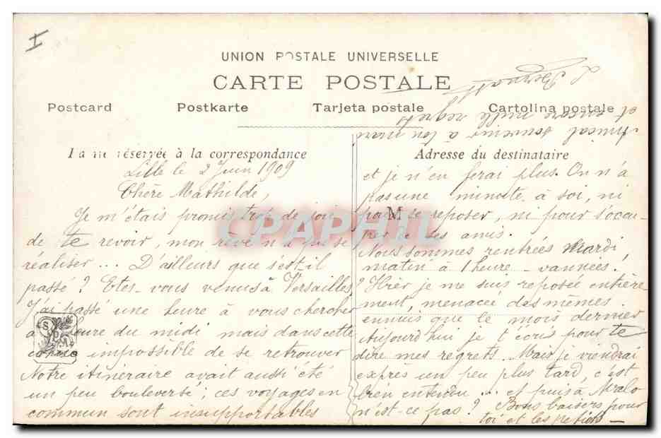 CPA Salon 1909 Jules Pages Le danseur recalcitrant  — Verso