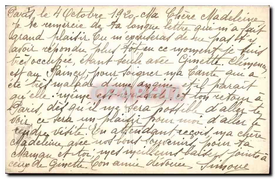 CPA Salon de Paris Douce lecture Enjolras  — Verso