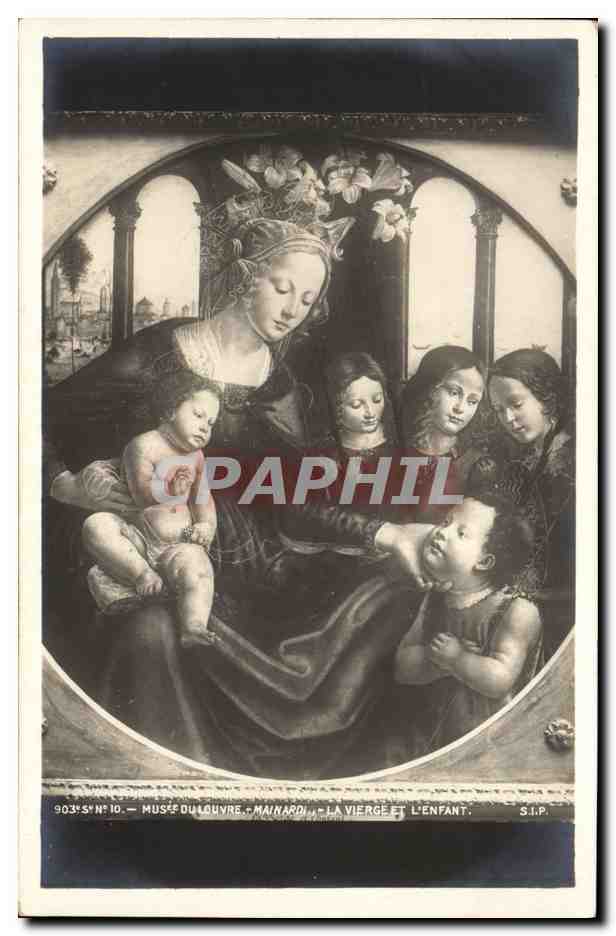 CPA Paris Musee du Louvre Mainardi La vierge et l'enfant 