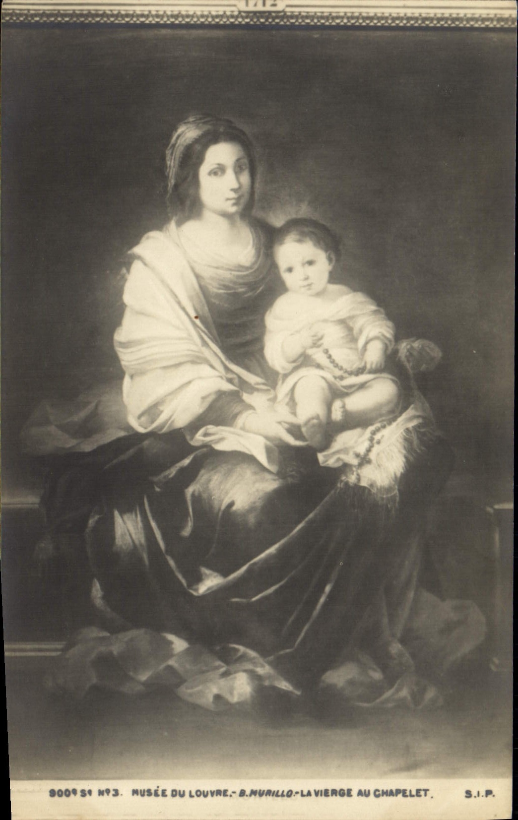 CPA Paris Musee du Louvre Murillo La vierge au chapelet 