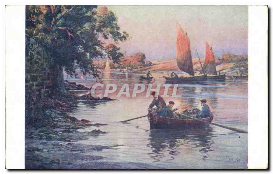 CPA Maree basse Bord de l'Odet Maroniez 