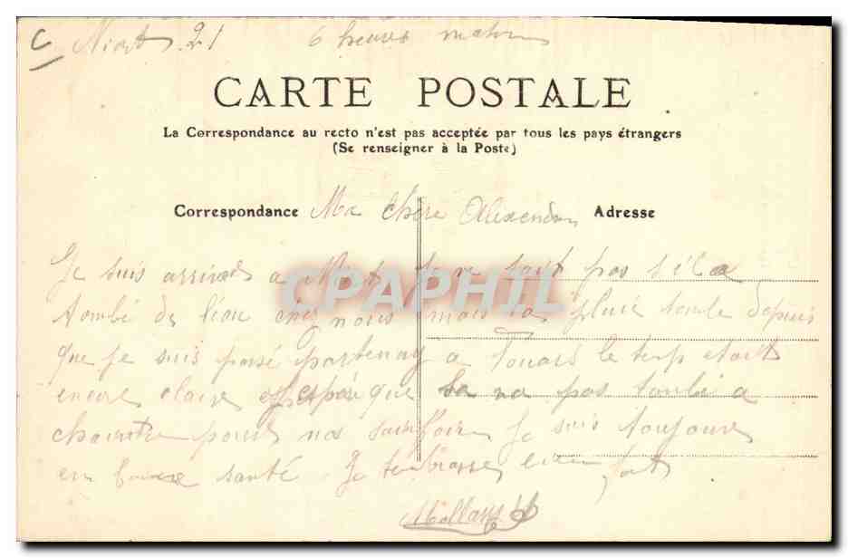 CPA Folklore Femme de creche lavant dans une baille TOP Poitou — Verso