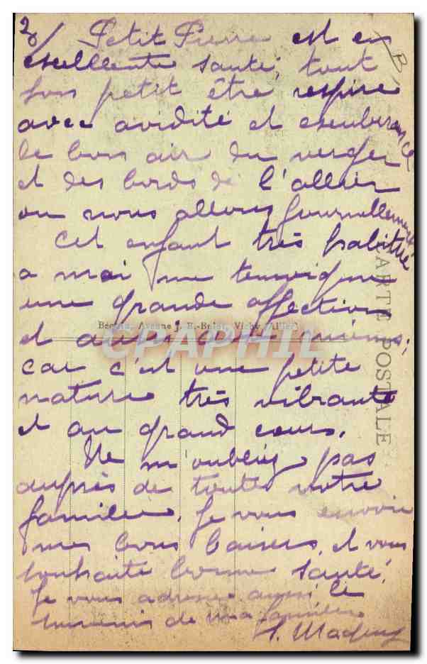 CPA Folklore Bourbonnais Travaux des champs Le labourage Boeufs — Verso