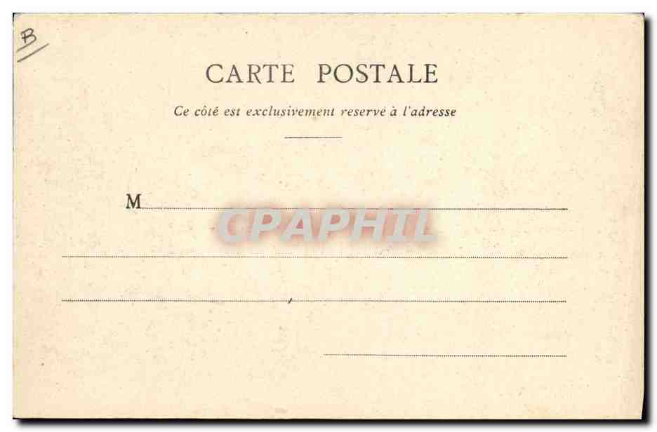 CPA Folklore Berger landais tricotant Moutons — Verso