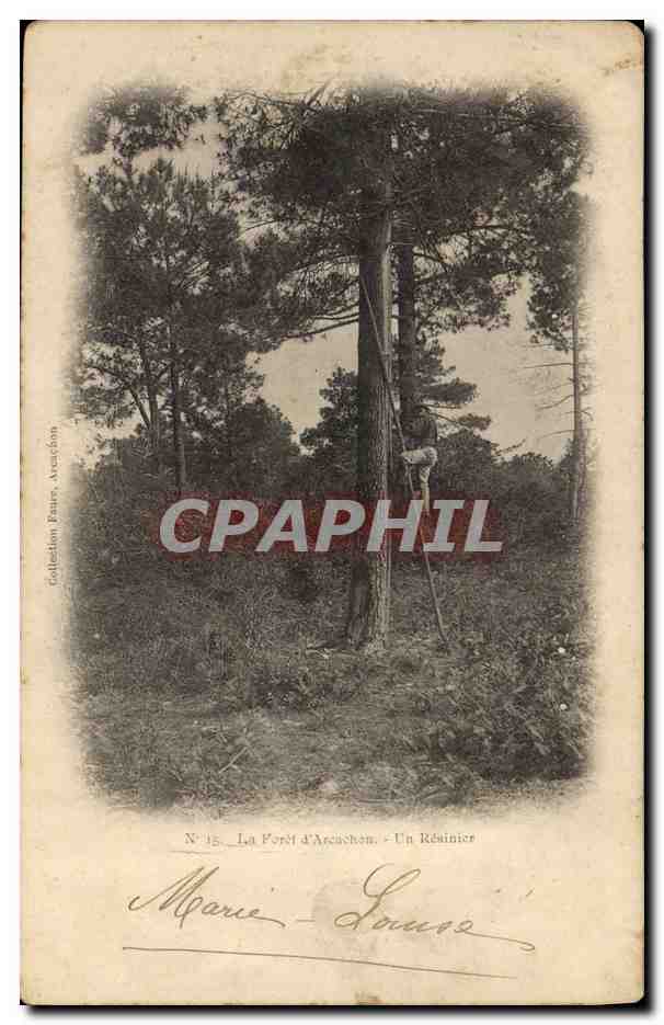 CPA Folklore La foret d'Arcachon Un resinier