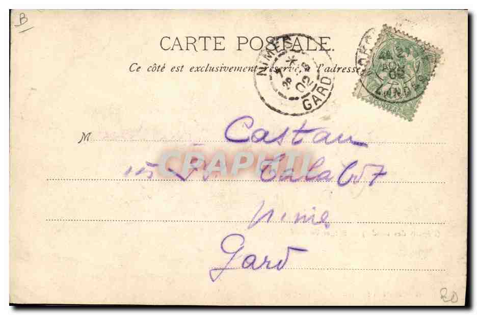 CPA Folklore Landes Berger echassie Moutons — Verso